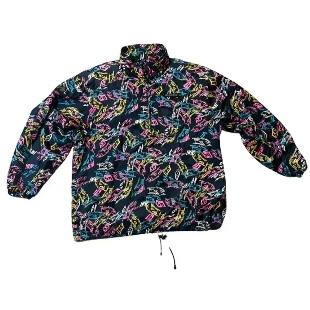 Rare Descente Half Zip Windbreaker Men's Large Made in Japan Y2K Pullover Jacket
